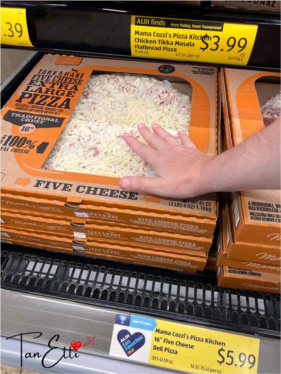 Nicht Vegan, aber alles eben etwas grösser - Aldi Pizza