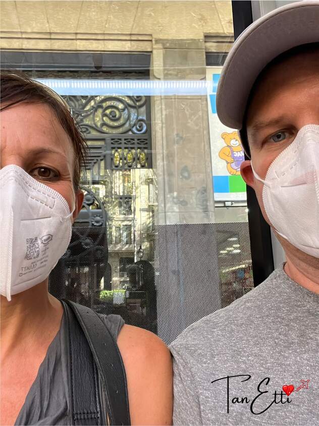 Masken tragen in Barcelona