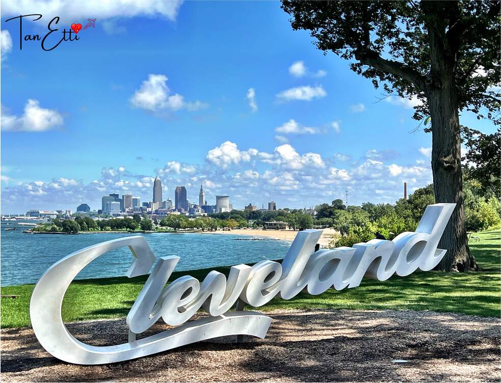 Weiter geht es nach Cleveland. Kurz vor den Toren der Stadt befindet sich ein ruhiger Park mit Aussicht auf die Stadt.