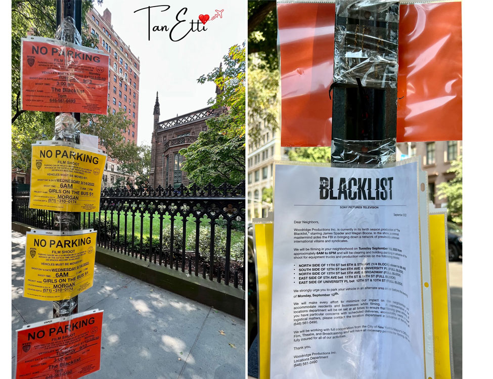 Informationen zum Filmset von Blacklist in Manhattan