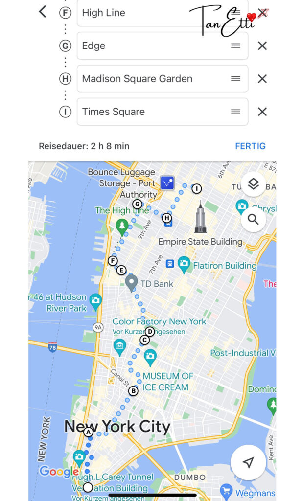 Unser Fussmarsch durch Manhattan