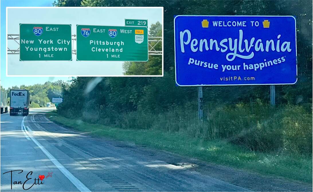 Es geht Richtung State College in Pennsylvania