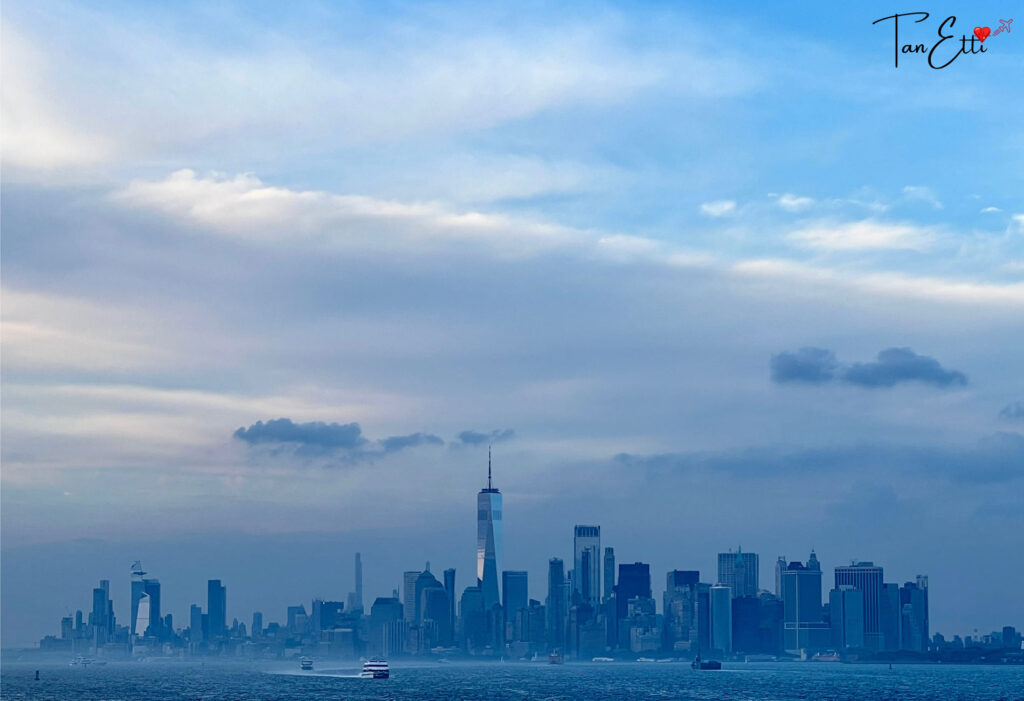 Rückfahrt Sicht Manhattan Skyline