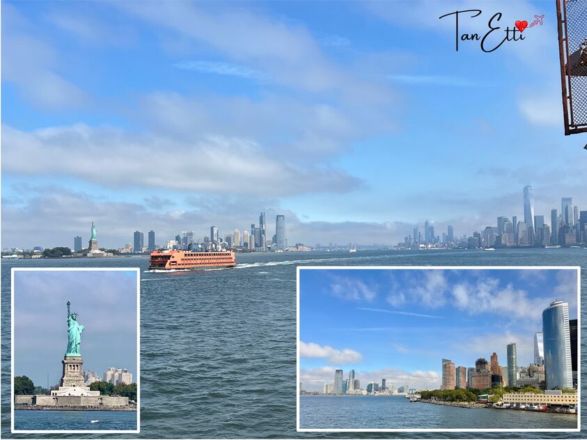 Vorbei an der Freiheitsstatue, welche kleiner ist als wir immer wieder das Gefühl hatten.