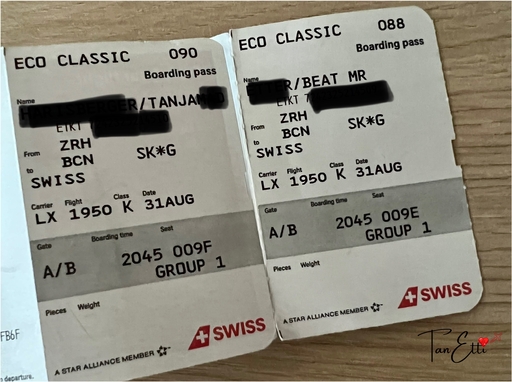 Swiss Flugticket nach Barcelona