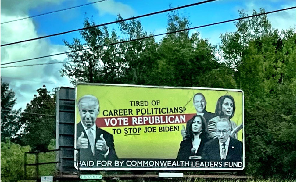 Leider gab es auch politische Wahlplakate die entweder noch alt waren...